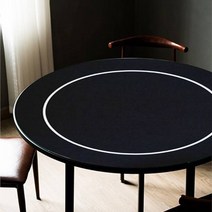 홀덤 원형 테이블 매트 텍사스 성인용 보드게임 포커 칩, 블랙 + 60x60x0.2cm