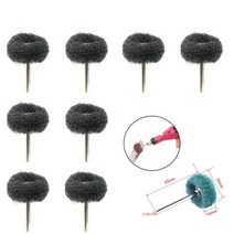 드러멜 드레멜 다용도조각기 미니 드릴 연마 브러시 2.35mm 생크 나일론 버핑 휠 Dremel 로타리 핸드 툴 액세서리 세트 녹 제거제 50 피스, 03 black_06 40pcs