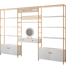 화장품 정리대 미용실 광고판 매장 선반 상품 진열대, 상세 페이지 참고, 2m/화장대+거울/조명있음