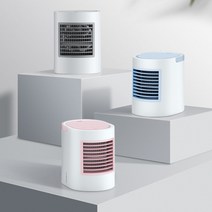 LED 미니 냉풍기 서큘레이터 선풍기 수냉식냉풍기 이동식냉풍기 캠핑냉풍기 선광아이스냉풍기 스타일리스냉풍기 유니맥스냉풍기 1인용에어컨, 핑크, 본상품선택