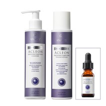 아클레온 복합성 지성피부 수부지 기초 2종세트 성인여드름 화장품 스킨로션 200ml + 클렌저 200ml + 모공앰플 15ml, 1set