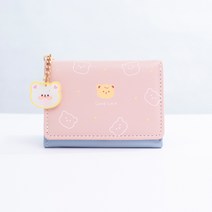 파스텔 캐릭터 여성 초등학생 카드 반지갑