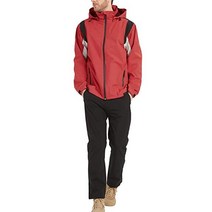 166551 골프비옷 Aoki Outdoor Rain Wear 레인 슈트 상하 세트 골프웨어 윈드 브레이커 마운틴 후드 방수 남성 통기성 방풍 경량, 4L