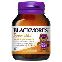 (호주/뉴질랜드) 블랙모어스 슈퍼키즈 비타민E 칼슘 비타민E 60정 츄어블 Blackmores Superkids Immune Kids Health Vitamin C 60 Chewa