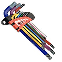 쟁구네 무지개 육각 볼 렌치 접렌치 9pc 세트, 1. 무지개 육각 볼렌치 9pc