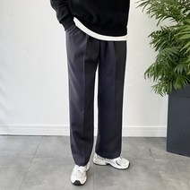 데일트 남성용 밴딩 와이드 슬랙스 팬츠