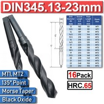 13-23mm HSS 모스 테이퍼 생크 트위스트 드릴 비트 세트 검정색 산화물 경화 목재/금속 구멍 커터 전동 공구 D30, CHINA, 22mm