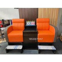 당구장 휴식 의자 가죽 소파, 블랙 8