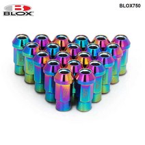 Blox 레이싱 단조 7075 알루미늄 휠 매트 카펫 러그 너트 M12X1.25 / M12X1.5 L 50mm 20PCS EP-BLOX750, [06] Neochrome, [01] M12x1.25