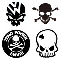 바이크 해골 스티커 스컬 데칼 모음 할리 데이비슨, NO.9, 블랙, 1개