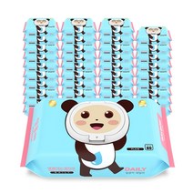 달곰이 아기물티슈 데일리 베이직 캡형 40팩 80매, 80매입 x 40팩