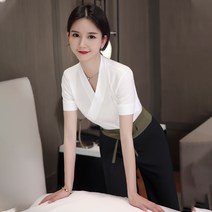 스파 마사지 직원 의상 에스테틱 유니폼 마사지 가운
