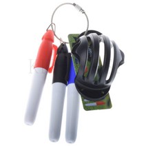 kirahosi 골프공에 줄을 긋는 기구 골프용품 경기 볼조준기 L1C07X, 블랙 삼선