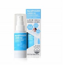 노르드팜 비타민D 스프레이 영양제 1000IU 30ml 식약처인증 비타민D3 첨가물없는 흡수율 스칸디나비안 간편한 휴대용 햇빛 선싸인 비타민 디 보충제 임산부 어린이 온가족