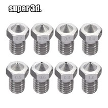 3D프린터 관련 부품 용품 3D 프린터용 스테인리스 스틸 노즐 V5 V6 스레드 0.2mm 3.00mm 압출기 핫엔드, 06 06mm 3.00mm