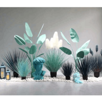 인조 갈대 조화 인테리어 드라세나 마지나타 실내상점, 148cm5 머리 양귀비 분재