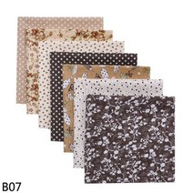 25x25cm 또는 50cm x 코 튼 원단 인쇄 된 천으로 DIY 봉 제 공예 재료에 대 한 손수 패치 워크 바느질 퀼트 패브릭 린넨코튼원단, 07 B07-7Pcs