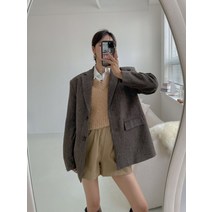 헤링본 오버 울 자켓