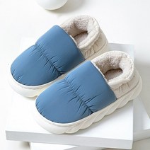 패딩슬립온 털 운동화 패딩화 방한화 유니 다운 슬리퍼 실내 야외 방수 스노우 부츠 따뜻한 홈 플랫 사일런트 신발 남성 여성용 소프트 힐 랩 슬리퍼