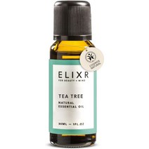 ELIXR 티트리 오일 I 100% 아로마테라피용 천연 에센셜 인증 화장품 426297, 30 ml