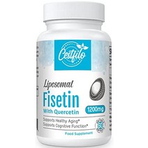 퀘르세틴 60 소프트젤이 포함된 리포솜 피세틴 - 1회 제공량당 고용량 1200 mg - 최대 생체 이용률 - cestfilo의 천연 노화 방지 세놀리틱(2개 팩), 60개(1팩)