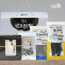 남도맛해 [완도] 바다속싱싱 2호(건다시마100g+건미역100g+돌김50매+대멸치200g), 1세트