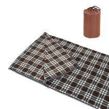 Apnoo 캠핑용 침낭 2in1 폴라폴리스 이불담요+보관케이스, 183cmX83cm, 체크무늬