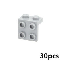 DIY 벽돌 호환 조립 입자 21712 44728 1x2-2x2 스터드 빌딩 블록 부품 아이들을위한 교육 크리 에이 티브 장난감, light gray 30pcs