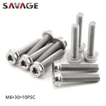 엔진부품 BMW 왼쪽 오른쪽 엔진 하우징 커버 나사 캡 헤드 볼트 고정자 스틸 10pcs 오토바이 액세서리 M10, 05 M6x30mmx10pcs