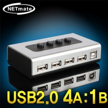 MDF3530 US41 USB2.0 4A대1B 수동선택기(벽걸이형) (분배기/선택기/스위치/스위처)