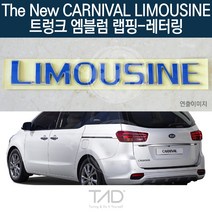 TaD 더뉴카니발리무진 트렁크엠블럼 랩핑 레터링 YP 데칼, 골드헤어라인(엠블럼미포함)