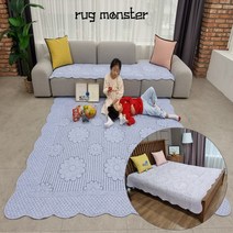 러그몬스터 기능성 밀림방지 방수 침대 바닥 워싱 쇼파패드 싱글 퀸 킹 거실 패드 유아 반려견 어린이 물세탁 워셔블 단색컬러 러그