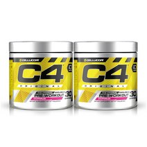Cellucor 2개 C4 부스터 오리지널 헬스 프리워크아웃 워터멜론 수박 30 서빙 195 g, 195g