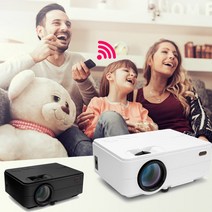 LG V20/V30/V40/V35 휴대용 미니 빔프로젝터/캠핑용/가정용, RE343S-블랙