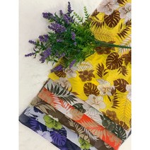 나염 폴리원단 플라워패턴 원피스 원단 의류원단 소품만들기 꽃무늬 패브릭원단 홈패브릭 6종, 브라운, 쉬폰