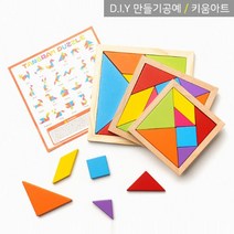 키움아트 칠교놀이 원목 칠교판 소 12cm