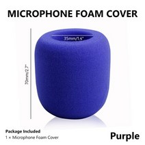 아이돌 마이크 7x3.5cm 폼 커버 헤드셋 그릴 핸드 헬드 스테이지 용 윈드 스크린 스폰지 폼 커버, 자주색