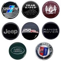 차량용 휠캡 엠블럼 스티커 / 테칼 스타이링 액세서리 휠스티커 4개 1세트, 56mm SSR블랙