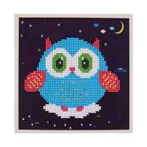 MYTOYS 귀여운 보석십자수 액자형 20X20cm 부엉이, 혼합색상, 1세트