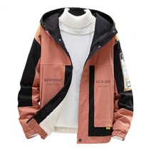 패딩 트렌디 청소년 윈드 브레이커 두꺼운 패치 워크 일본식 루즈핏 후드 어드벤처 자켓 남성 자켓 스트리트웨어