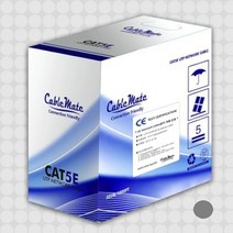 케이블메이트 CAT5e 305M 옐로우 단선 UTP 랜선 랜케이블 시공용 납품용, cat5e utp 305m 그레이, 1개