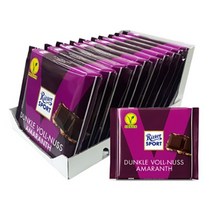 리터스포트 비건 다크홀헤이즐넛 아마란스 초콜릿, 100g, 10개