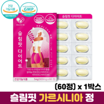 가르시니아 캄보지아 추출물 정 셀레늄 판토텐산 비타민B군 식약처인증 가르시니아다이어트, 1박스, 60정