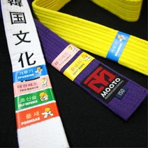 태권도학원용 프로그램 수행완료 띠밴드 10장세트, 무지-보라