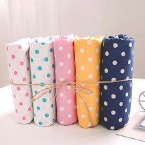 원단킹 대폭 면40수 트윌] 비비드 7mm도트 5color_WS 840 (3907751), 핑크바탕 백아이도트