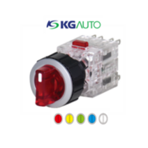 KG-AUTO 조광형 셀렉터 스위치 22파이 KDT-Q2M1D2 KDT-Q2M1V2 (2단 수동) 원형 고급매입형, KDT-Q2M1V2(2단수동 220V a.c), 적색