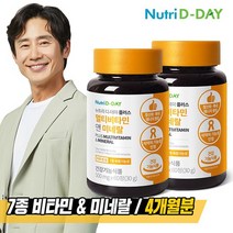 뉴트리디데이 NEW 플러스 멀티비타민 미네랄 2병 4개월분, 상세설명 참조, NEW플러스 멀티비타민앤미네랄 2병