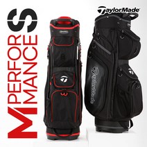 [테일러메이드정품] 퍼포먼스 S 경량 캐디백, 블랙/레드