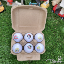 bll. 스누피 핸드페이팅 손그림 골프공 낱개, 달걀박스, 1개