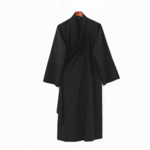 신복 불교 무당 무속의상 단색 도사복 민속의상, 3XL, 블랙로브